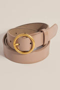 Round Ring Buckle Leather Belt