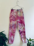Vintage pink ice dye denim jeans