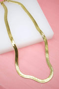 18K Gold Filled 6mm Herringbone Snake Chain (H39): 16' Inch