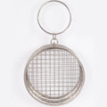 Metal Wire Round Clutch: Silver