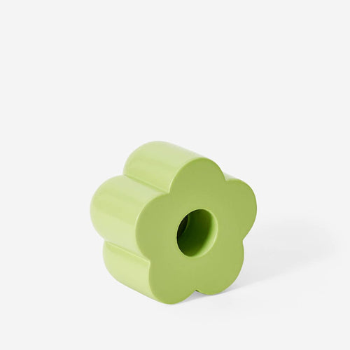 Poppy Candle & Incense Holder: Green